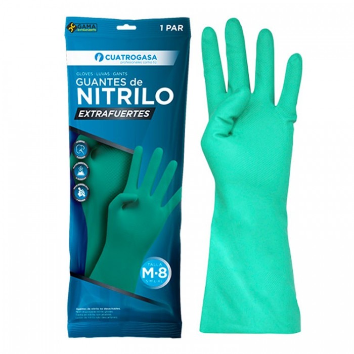 GUANTE NITRILO FLOCADO EXTRAFUERTE TALLA L