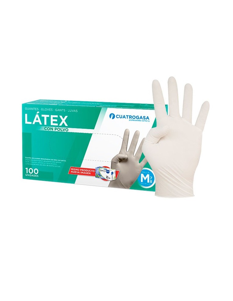 GUANTE LATEX  CON POLVO (100 U) TALLA L