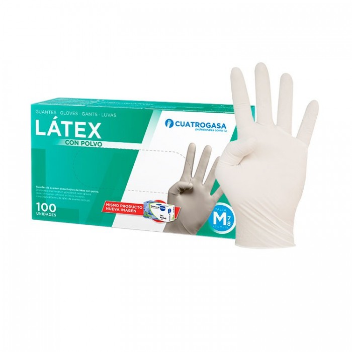 GUANTE LATEX  CON POLVO (100 U) TALLA S
