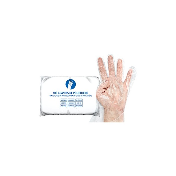 GUANTE POLIETILENO (100 PAQ x 100 guantes) TALLA UNICA