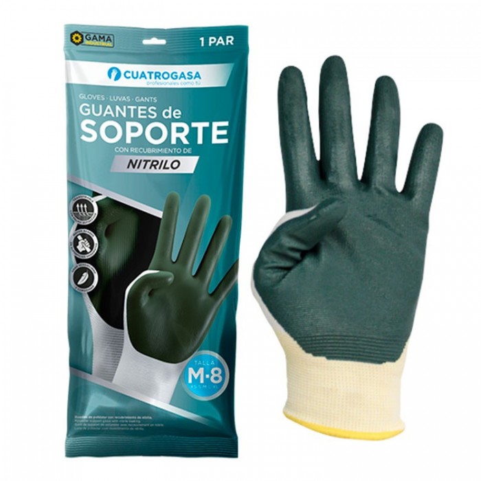 GUANTE NYLON SOPORTE NITRILO TALLA S (6-7)