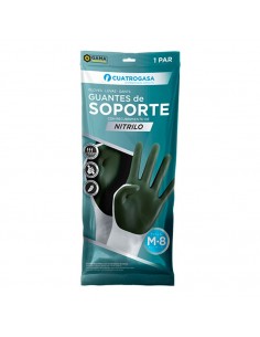 GUANTE NYLON SOPORTE NITRILO TALLA S (6-7) 2