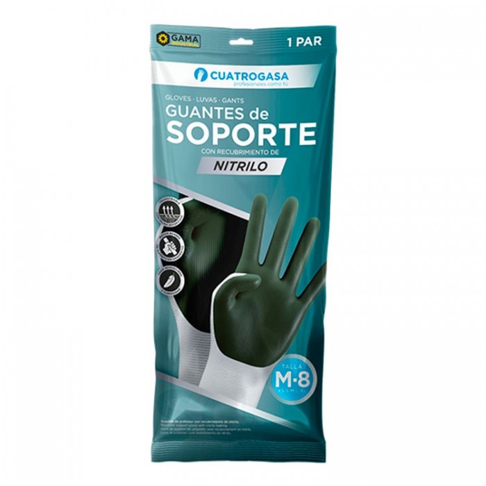 GUANTE NYLON SOPORTE NITRILO TALLA S (6-7)