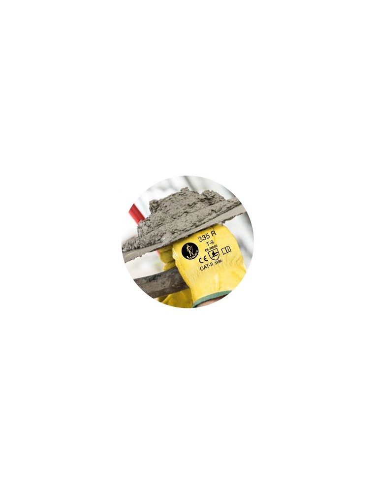 GUANTE TRABAJO PIEL FLOR VACUNO AMARILLO RIESGOS TERMICOS CLASE A TALLA L (9)