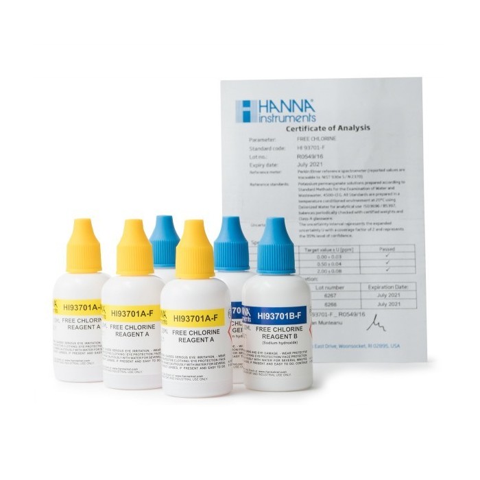 REACTIVO LIQUIDO FOTOMETRO CLORO LIBRE 6x20ml (HI93701-F)