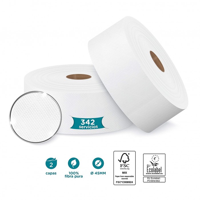 HIGIÉNICO INDUSTRIAL Amoos  342 servicios (18 rollos)