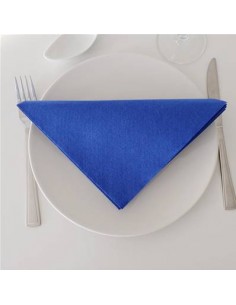 SERVILLETA 40X40 cm PUNTA PUNTA AZUL (24 paquetes x 50 unidades)