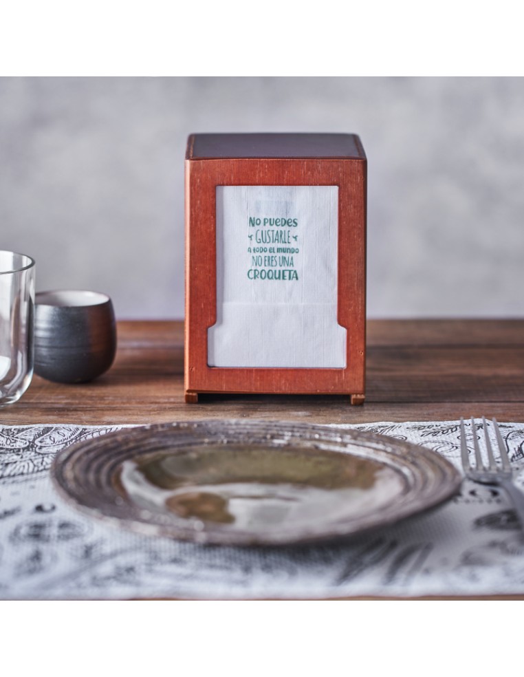 SERVILLETA MINISERVIS TISSUE 17X17 cm personalizada 2 Tintas (10 cajas x 14.000 servilletas)