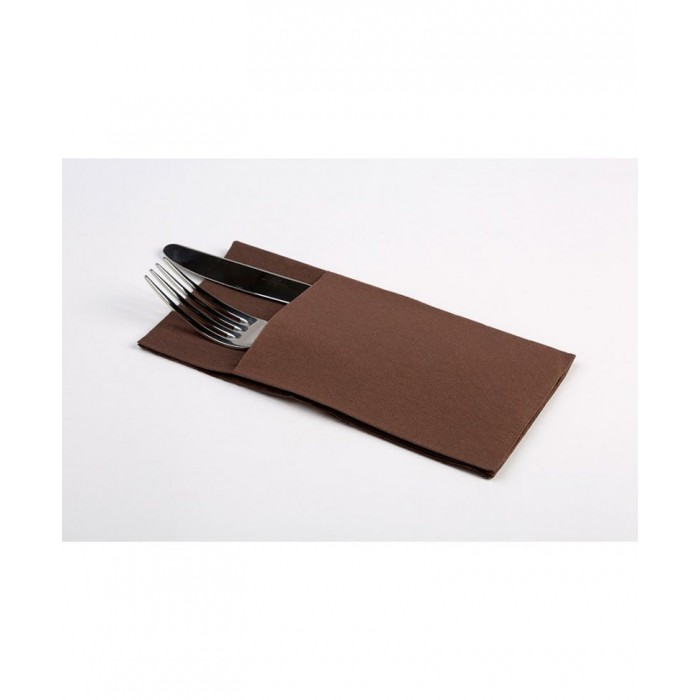 SERVILLETA 40X32 cm CUBIERTOS MARRON (20 paquetes x 60 unidades)