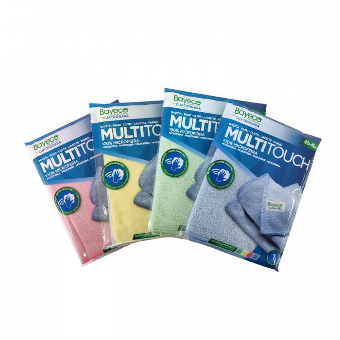 BAYETA 100 % MICROFIBRA 40X40 cm MULTITOUCH AZUL BY