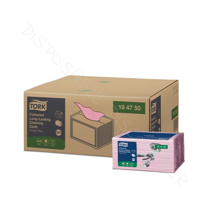 PAÑO LIMPIEZA LARGA DURACION W8 TORK (paq 40 paños)