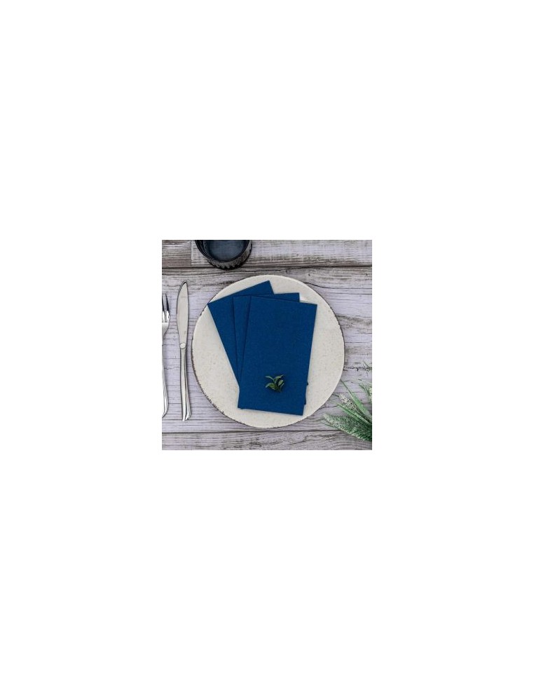 SERVILLETA 40X33 cm PUNTA PUNTA PLEGADO 1/6 AZUL (50 paquetes X 35 unidades)