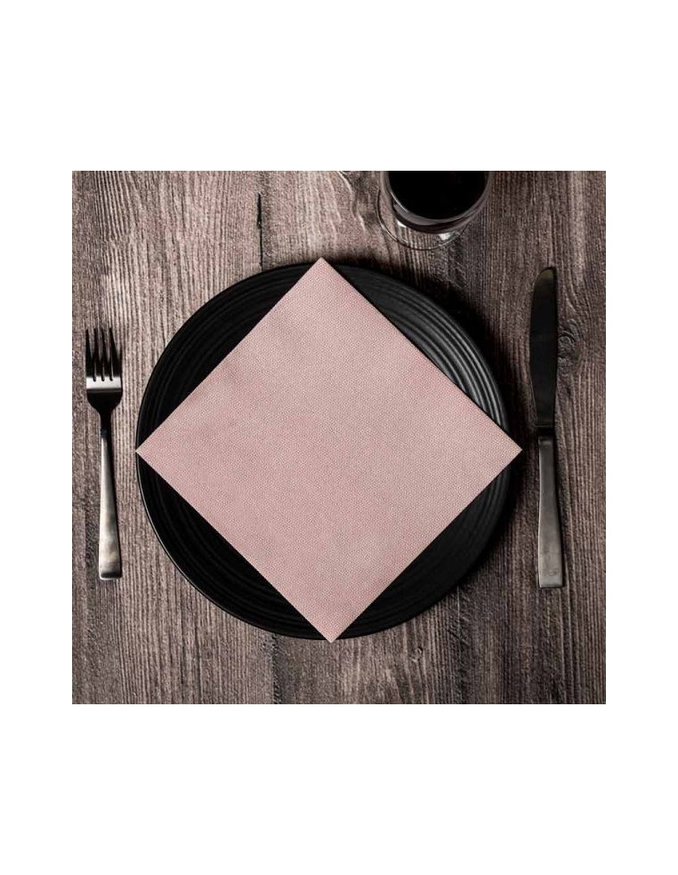 SERVILLETA 40X40 cm AIRLAID JEANS MARRON (8 paquetes de 50 unidades)
