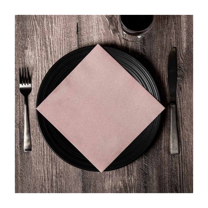 SERVILLETA 40X40 cm AIRLAID JEANS MARRON (8 paquetes de 50 unidades)