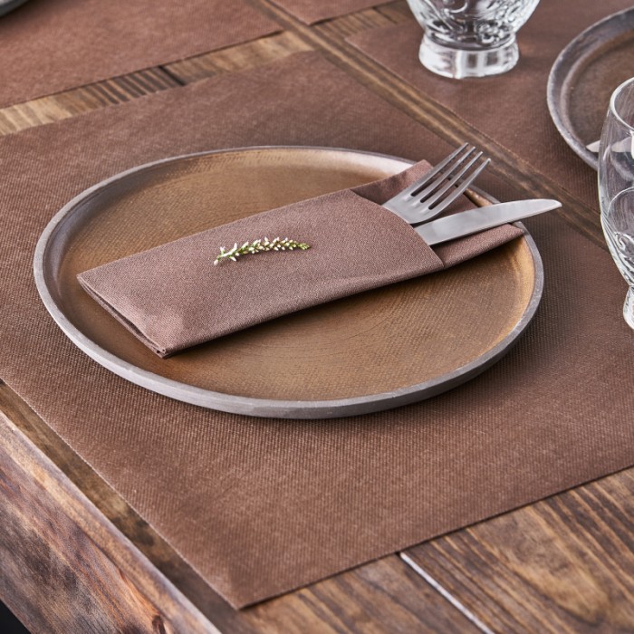 MANTEL INDIVIDUAL 30 x 40 cm NEWTEX MARRON (caja 500 unidades)