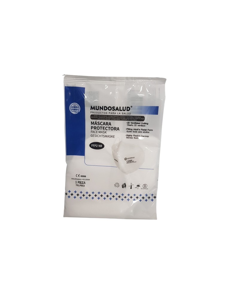 MASCARILLA  FFP2 FILTRANTE - NR ADULTO BLANCA (10 unid.) MUNDOSALUD