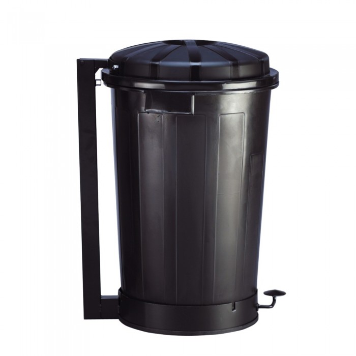 CUBO BASURA COMUNIDAD NEGRO CON PEDAL 95L