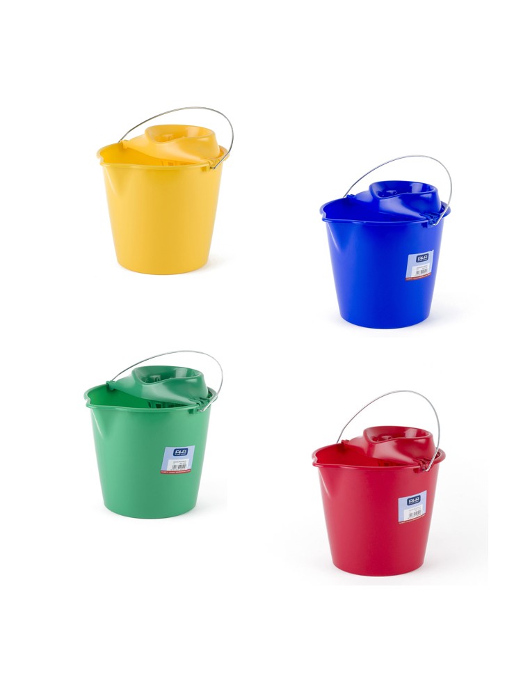 CUBO FREGONA CON ESCURRIDOR VERDE 13 L