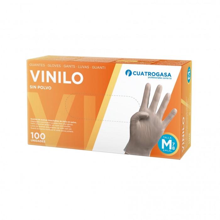 GUANTE VINILO  SIN POLVO (100 U) TALLA M