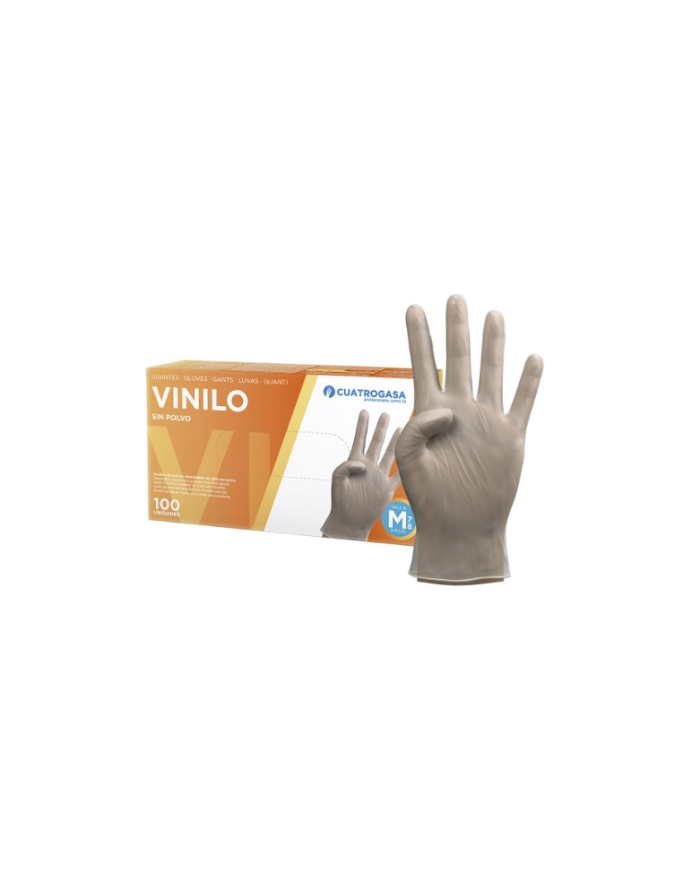 GUANTE VINILO  SIN POLVO (100 U) TALLA M