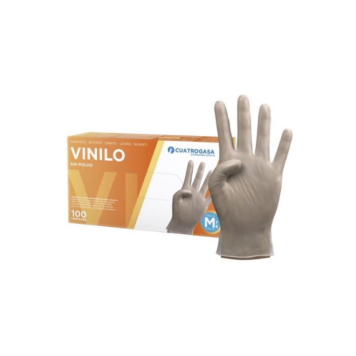 GUANTE VINILO  SIN POLVO (100 U) TALLA M