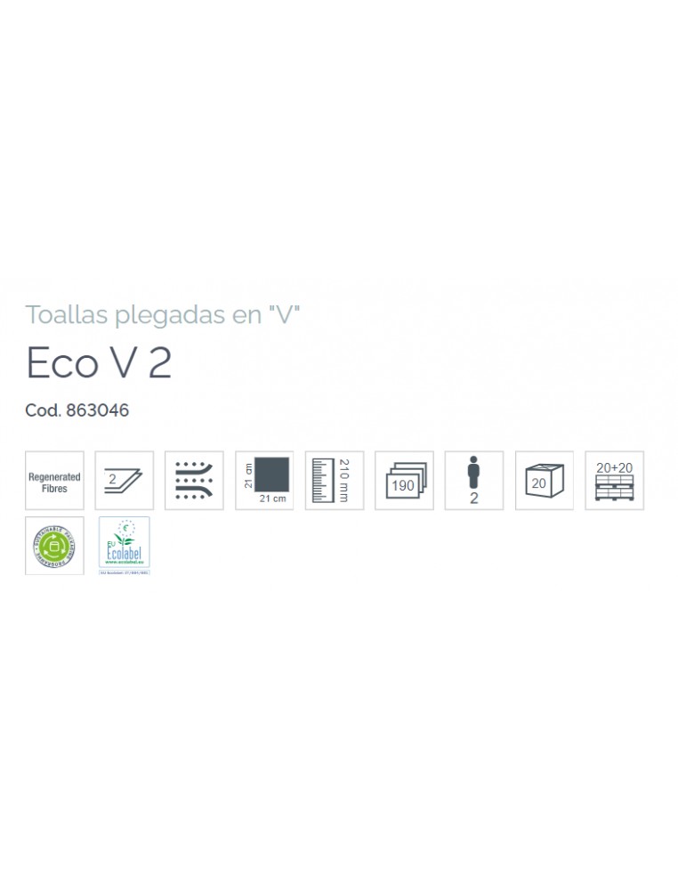 TOALLA PLEGADO EN V ECO LUCART (20 paquetes x 190 uds)