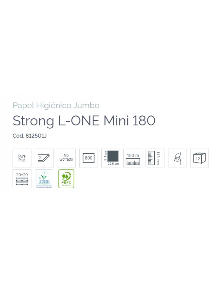HIGIÉNICO EXTRACCIÓN CENTRAL L ONE STRONG LUCART (12 rollos)
