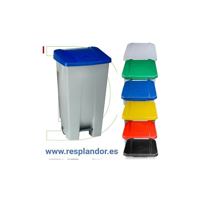 CUBO BASURA COMUNIDAD con PEDAL Y RUEDAS DENOX 60L