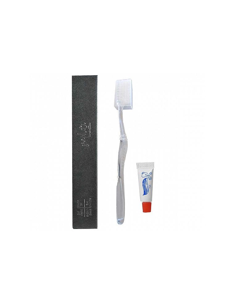 SET DENTAL CEPILLO + PASTA SERIE GRAFITO (500 unidades)