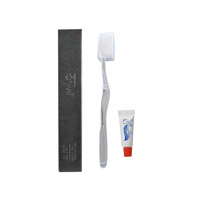 SET DENTAL CEPILLO + PASTA SERIE GRAFITO (500 unidades)