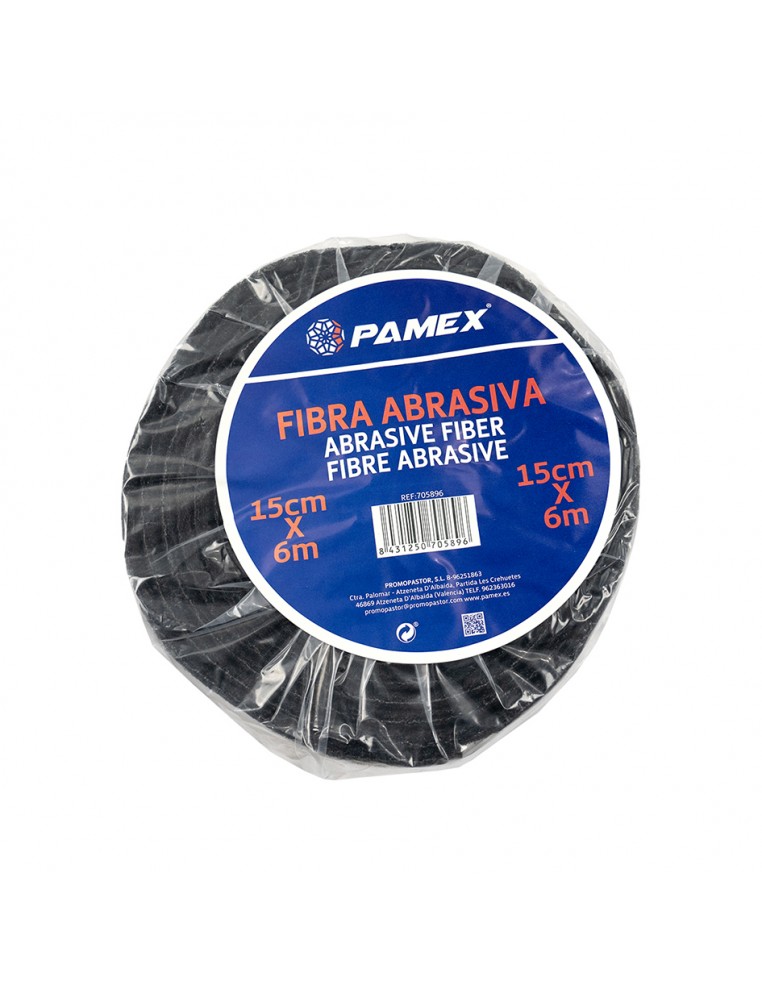 ESTROPAJO FIBRA NEGRO ROLLO 6m