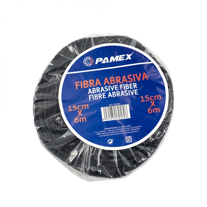ESTROPAJO FIBRA NEGRO ROLLO 6m