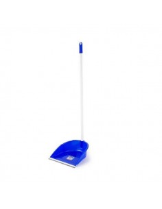 RECOGEDOR PLASTICO CON GOMA AZUL
