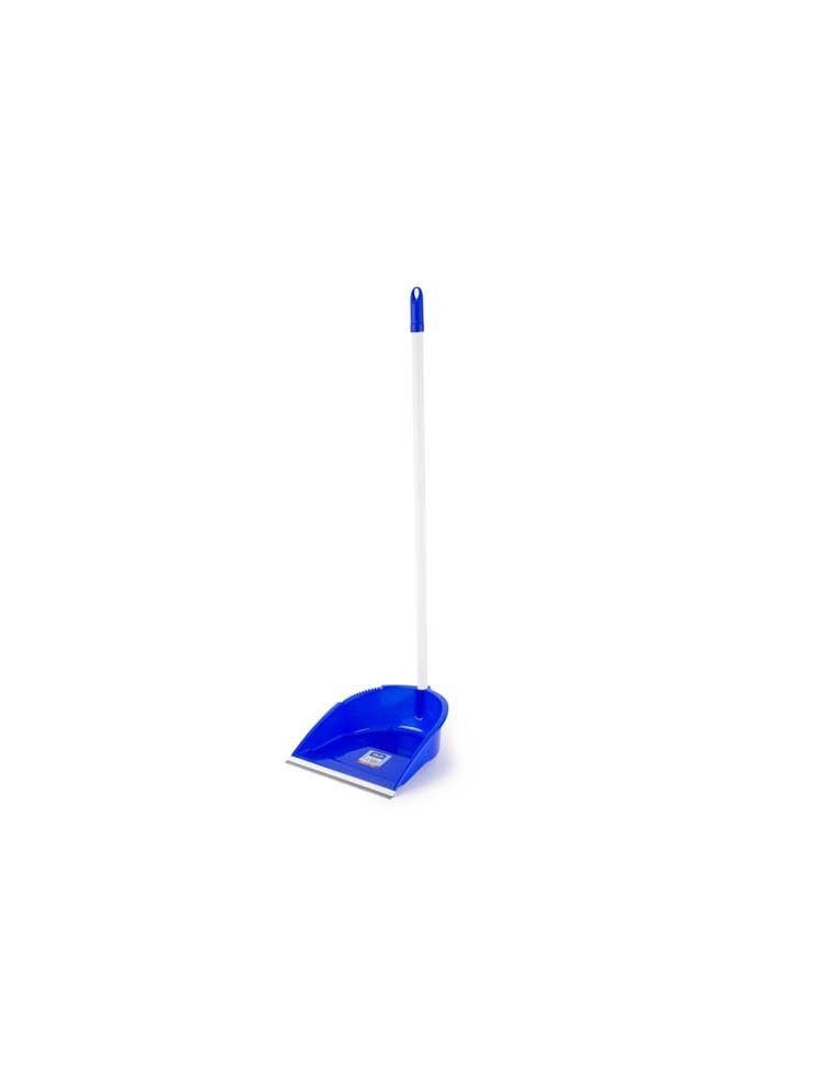 RECOGEDOR PLASTICO CON GOMA AZUL