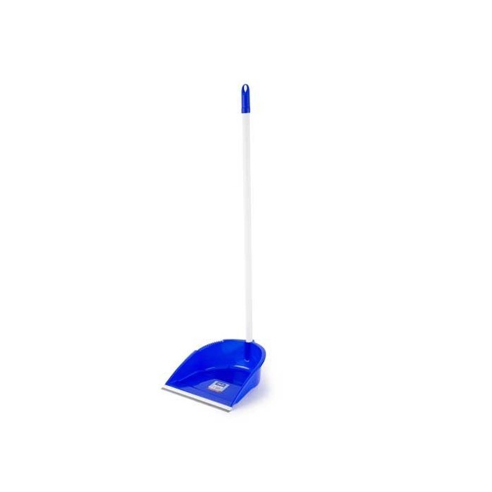 RECOGEDOR PLASTICO CON GOMA AZUL