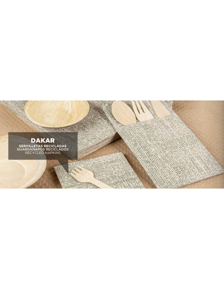 SERVILLETA 40x40 cm DAKAR NATURE (1200 uds)
