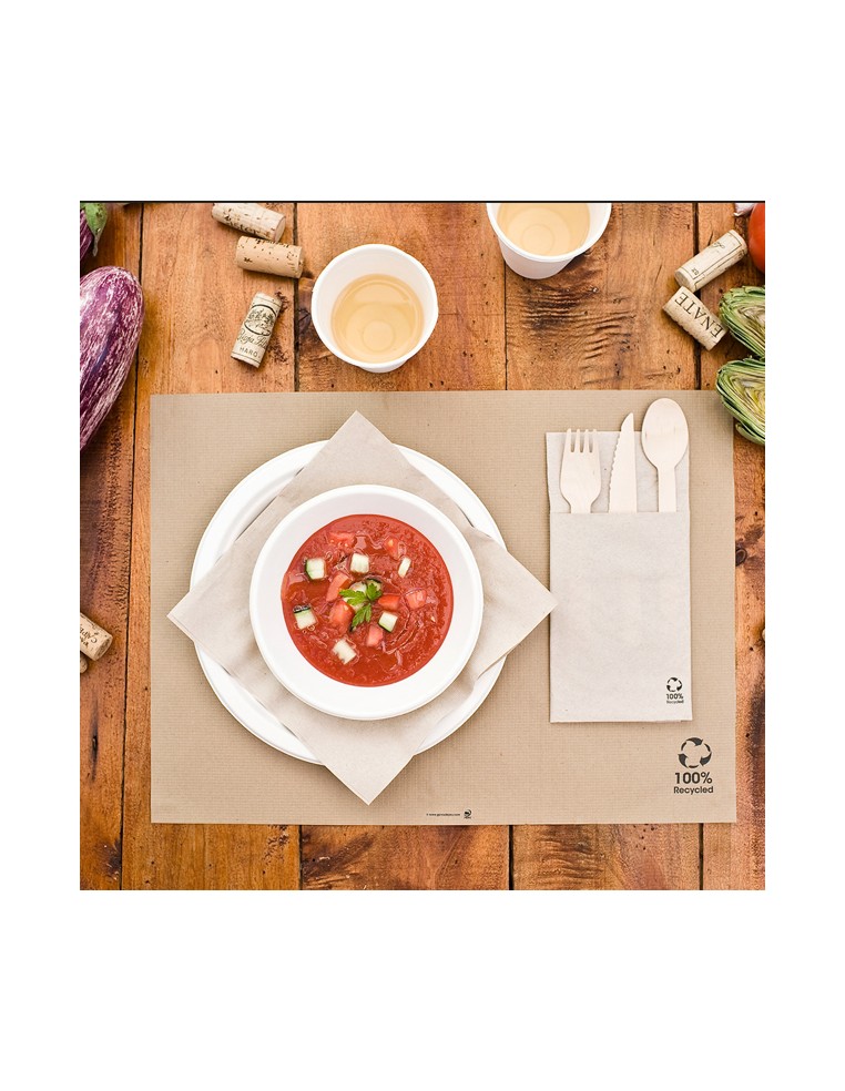 MANTEL 31x43 cm PAPEL NATURAL RECICLADO (2000 uds)