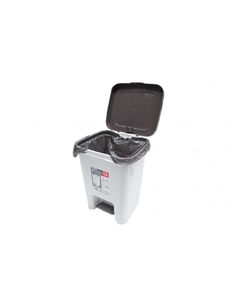 PAPELERA PEDAL PLASTICO 12L