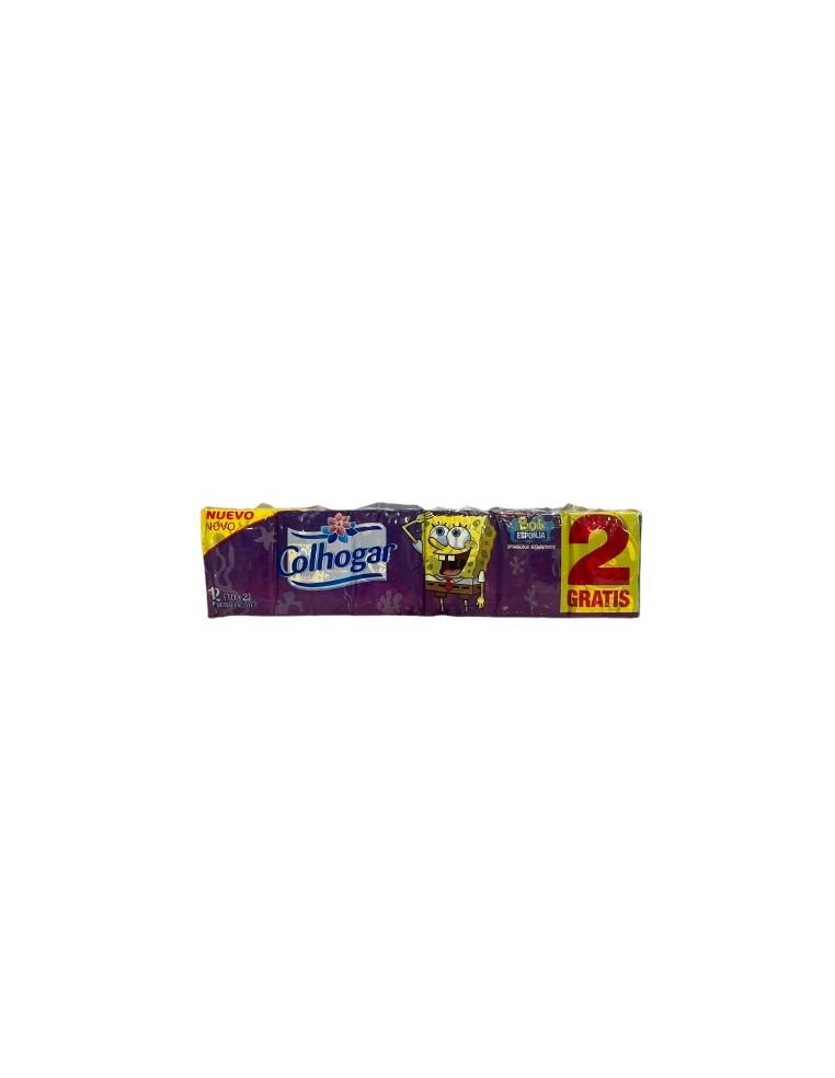 PAÑUELOS COLHOGAR BOB ESPONJA (12 paquetes)