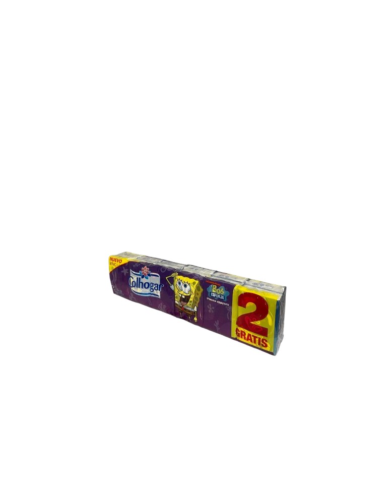 PAÑUELOS COLHOGAR BOB ESPONJA (12 paquetes)