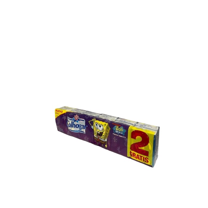 PAÑUELOS COLHOGAR BOB ESPONJA (12 paquetes)