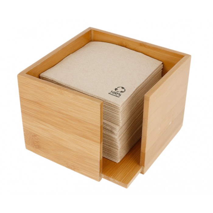 SERVILLETERO NATURAL BAMBU 13,5x13,5 cm