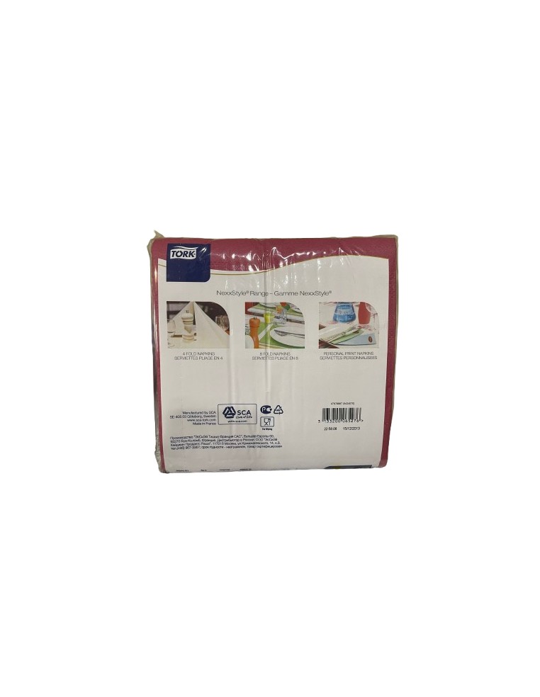 SERVILLETA 38x39 BURDEOS TORK (paquete de 50 servilletas)