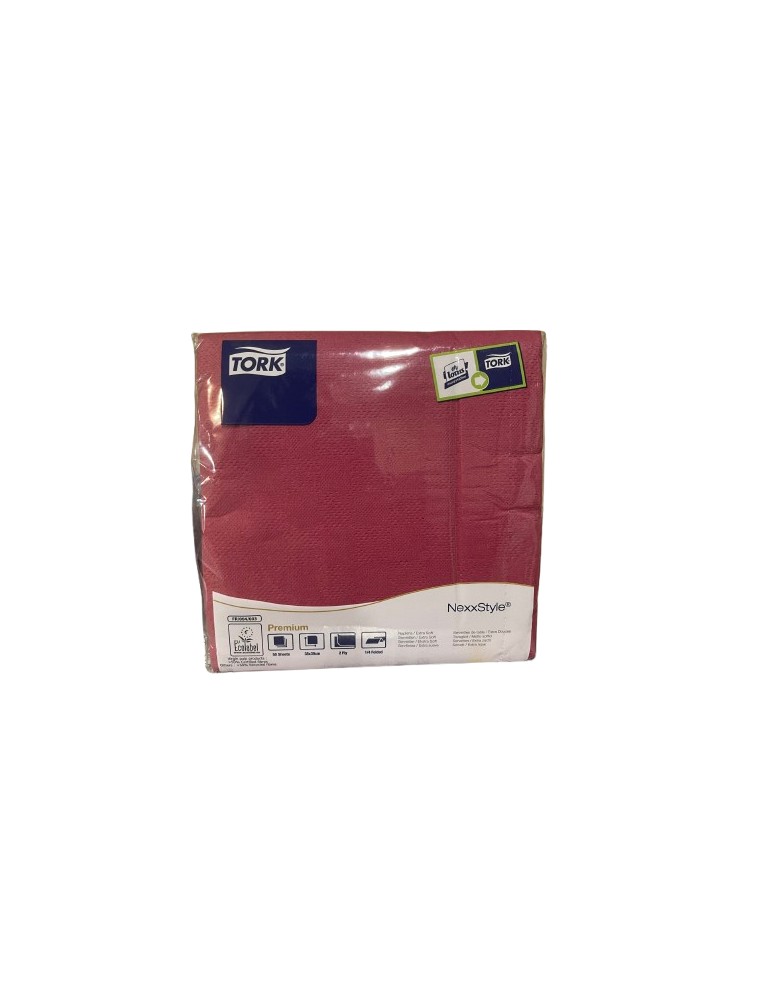 SERVILLETA 38x39 BURDEOS TORK (paquete de 50 servilletas)