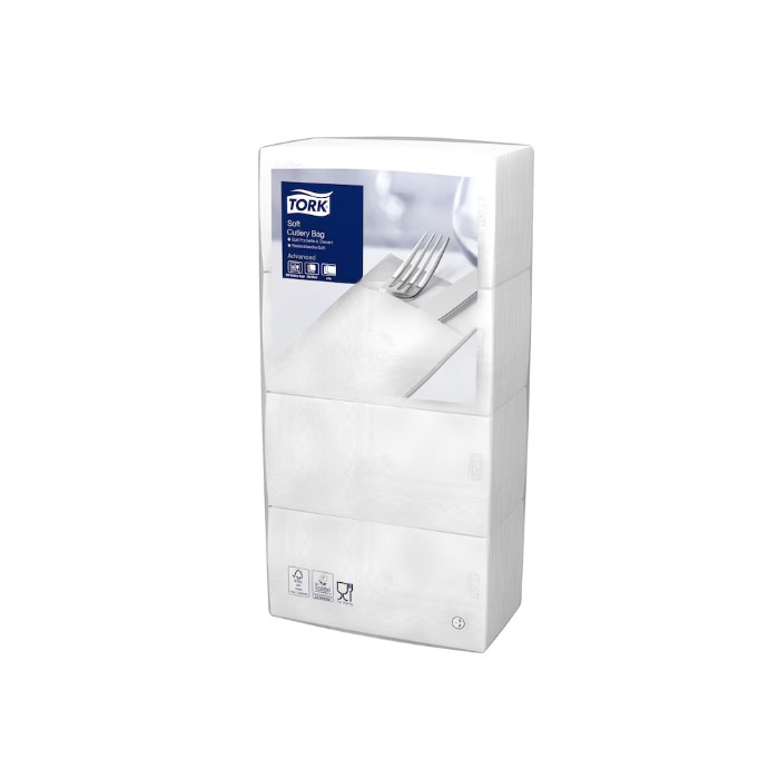 SERVILLETA 39x39 CUBIERTOS TORK BON APPETIT 3 Capas (6 paquetes de 200 servilletas)