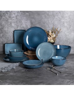 PLATO AZUL AKALA Ø27 CM STONEWARE (6 UNID) 2