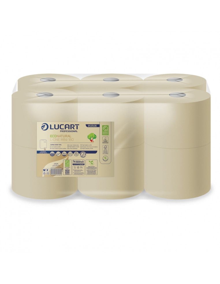 HIGIÉNICO EXTRACCIÓN CENTRAL L ONE ECONATURAL LUCART (12 rollos)