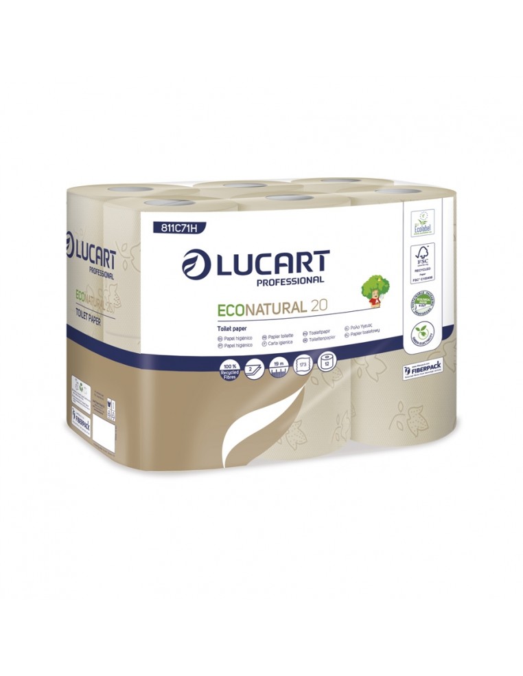 HIGIÉNICO DOMÉSTICO LUCART ECONATURAL 20 (paquete 12 rollos)