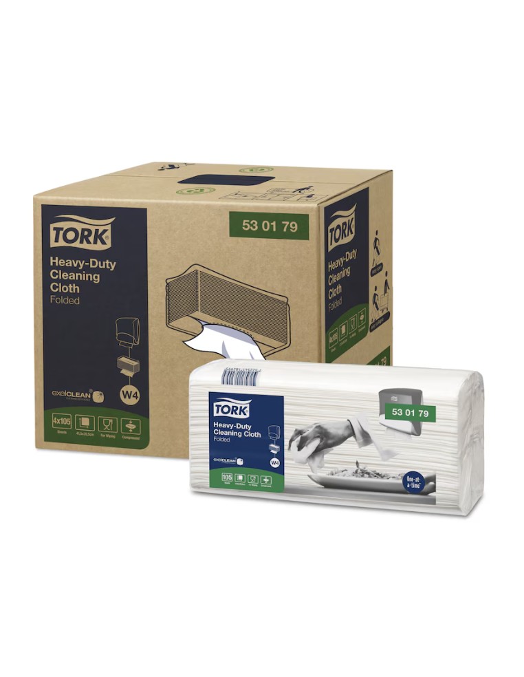 PAÑO 530 LIMPIEZA INDUSTRIAL ULTRARESISTENTE BLANCO W4 TORK (paquete 105 paños)