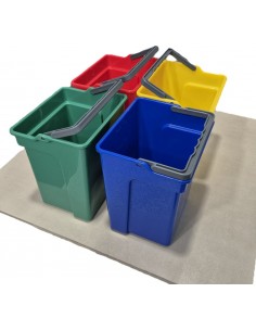cubito 4 litros para carros de limpieza, disponible en diferentes colores,